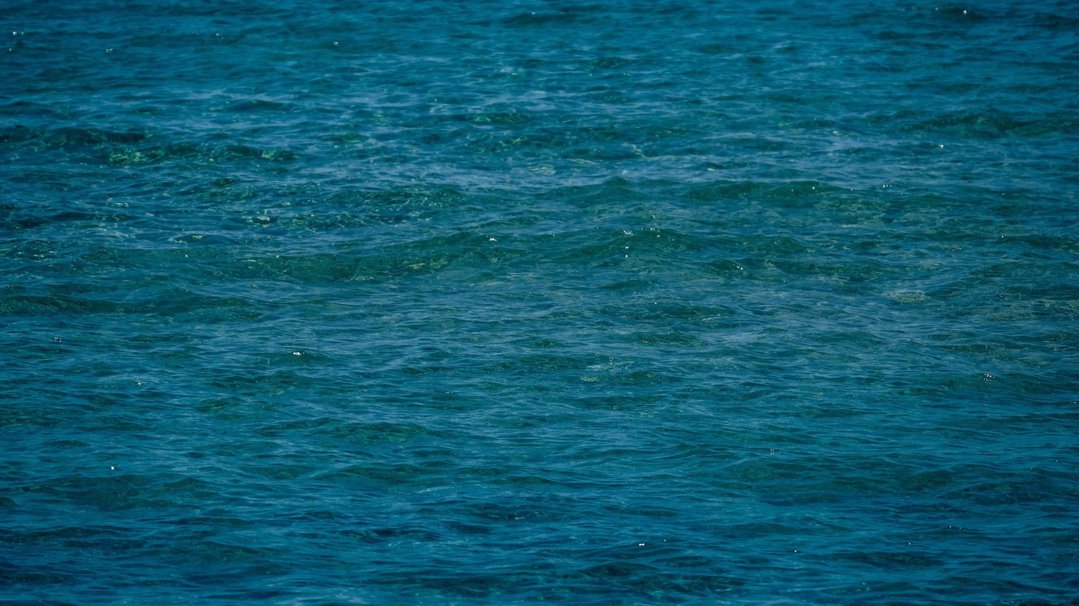 From above of surface of wavy blue sea on sunny day as background