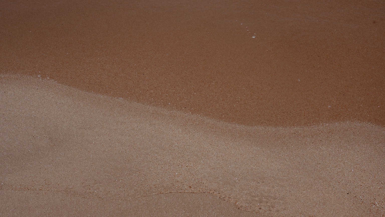 Close-up of textured sand layers on a wet beach surface. Ideal for backgrounds.
